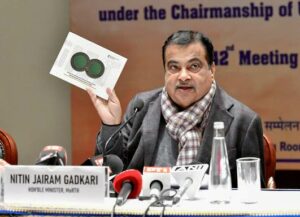 Union Minister for Road Transport and Highways Shri Nitin Gadkari addressing the gathering