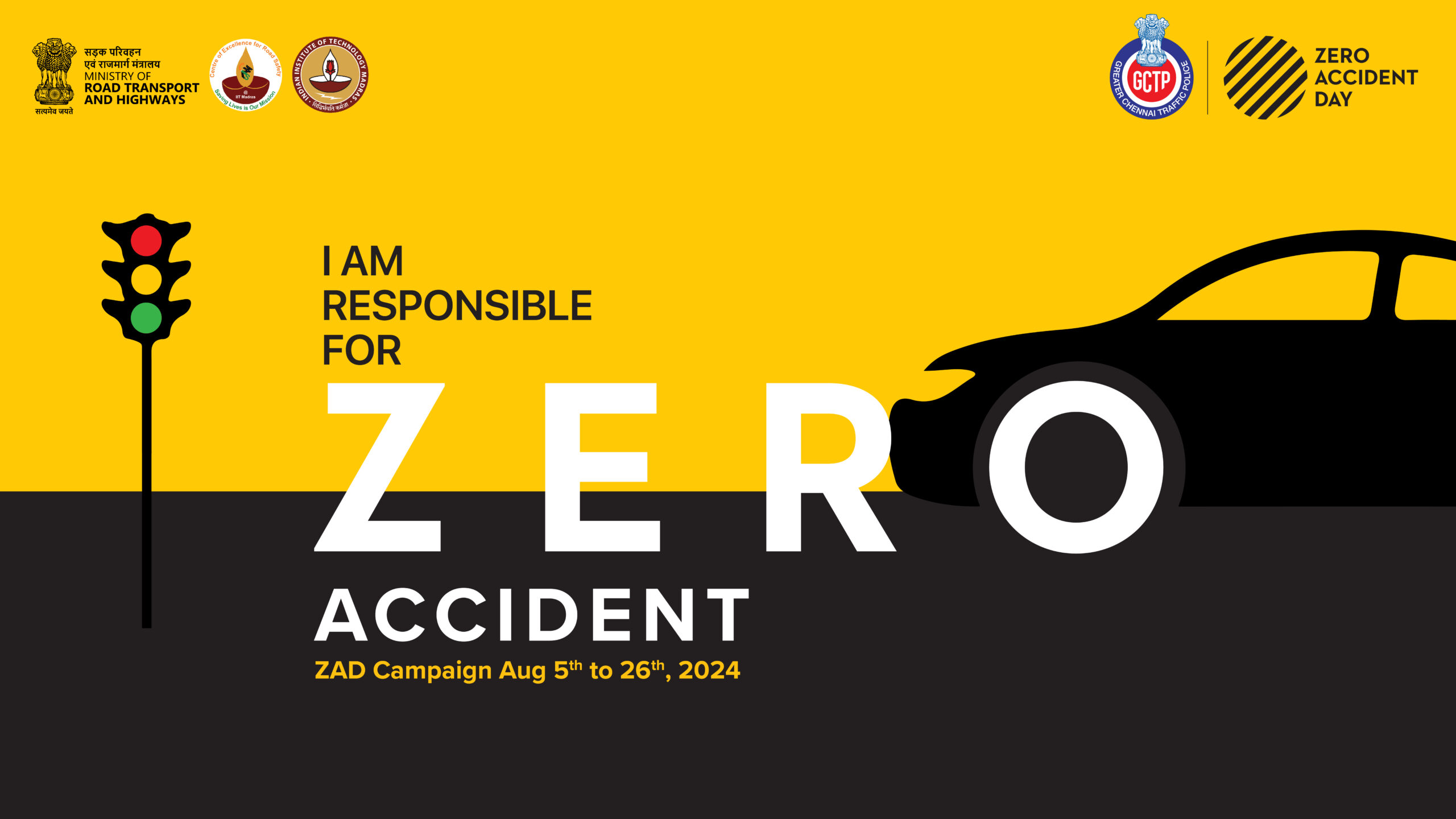 Zero Accident Day campus launch poster